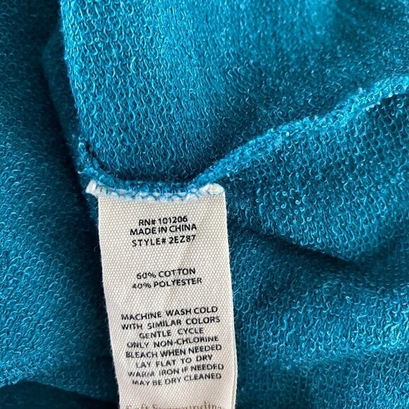 Soft Surroundings Westminster Sweatshirt Small Spruce Green NWT TP-2394 - Picture 10 of 10